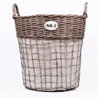 Prútený kôš s číslom vysoký veľký 38x40cm