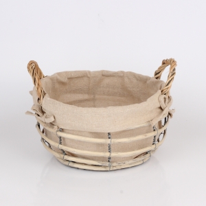 Prútený kôš s látkou 29x20cm