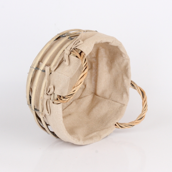 Prútený kôš s látkou 29x20cm