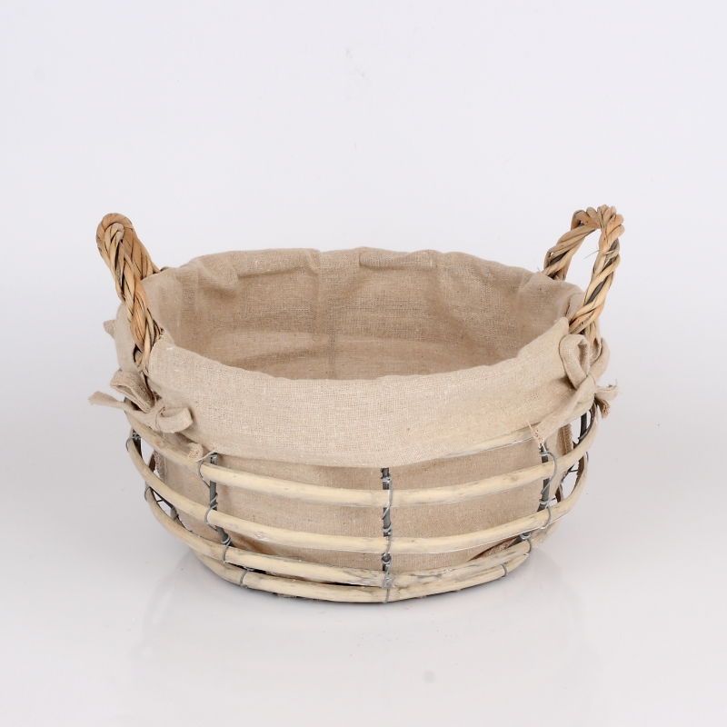 Prútený kôš s látkou 29x20cm