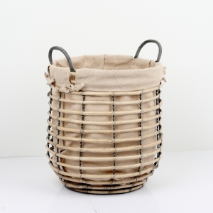 Prútený kôš s látkou 30x37cm