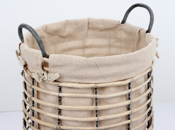 Prútený kôš s látkou 30x37cm