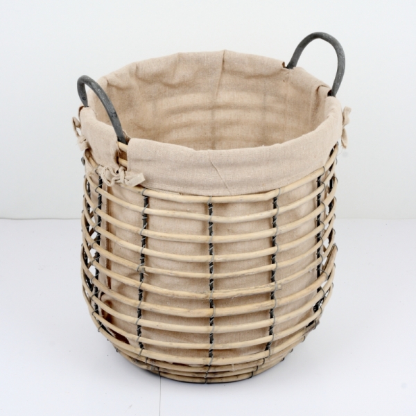 Prútený kôš s látkou 30x37cm