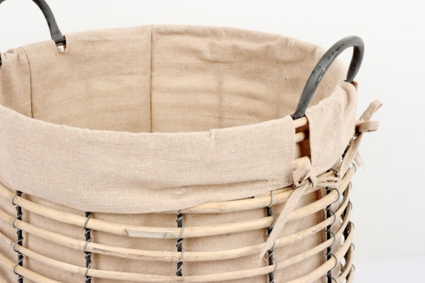 Prútený kôš s látkou 37x40cm