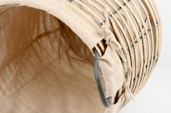 Prútený kôš s látkou 37x40cm