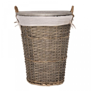 Prútený kôš s látkovým poťahom 47x45x61cm