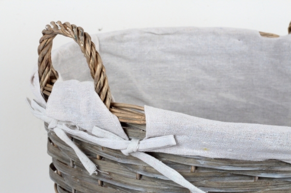 Prútený kôš s látkovým poťahom 47x45x61cm