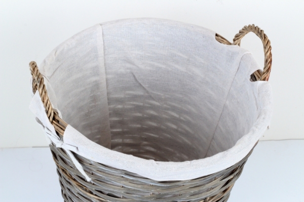 Prútený kôš s látkovým poťahom 47x45x61cm