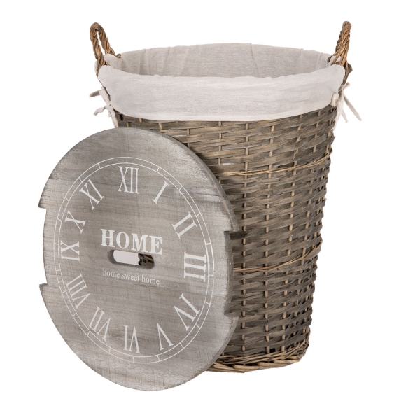 Prútený kôš s látkovým poťahom 47x45x61cm