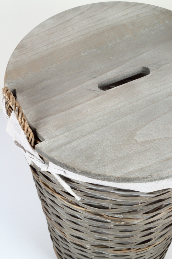 Prútený kôš s látkovým poťahom 47x45x61cm