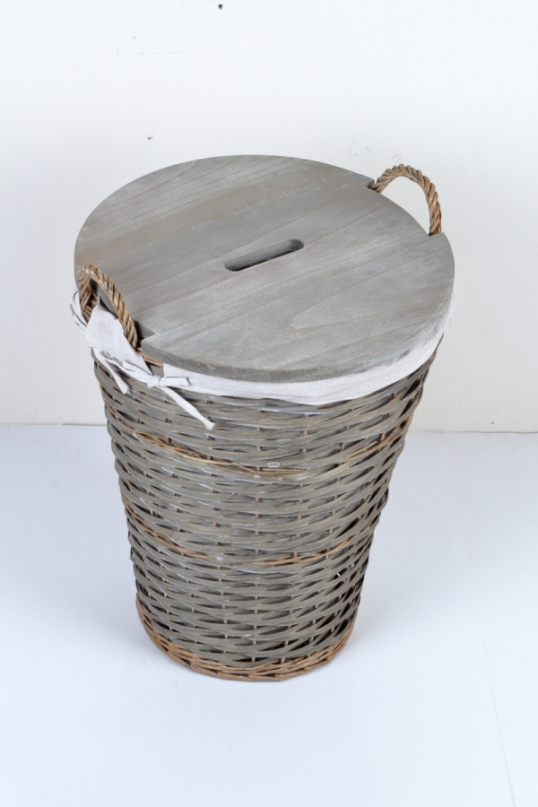 Prútený kôš s látkovým poťahom 47x45x61cm