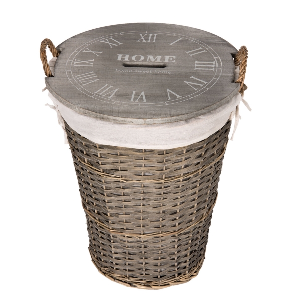 Prútený kôš s látkovým poťahom 47x45x61cm