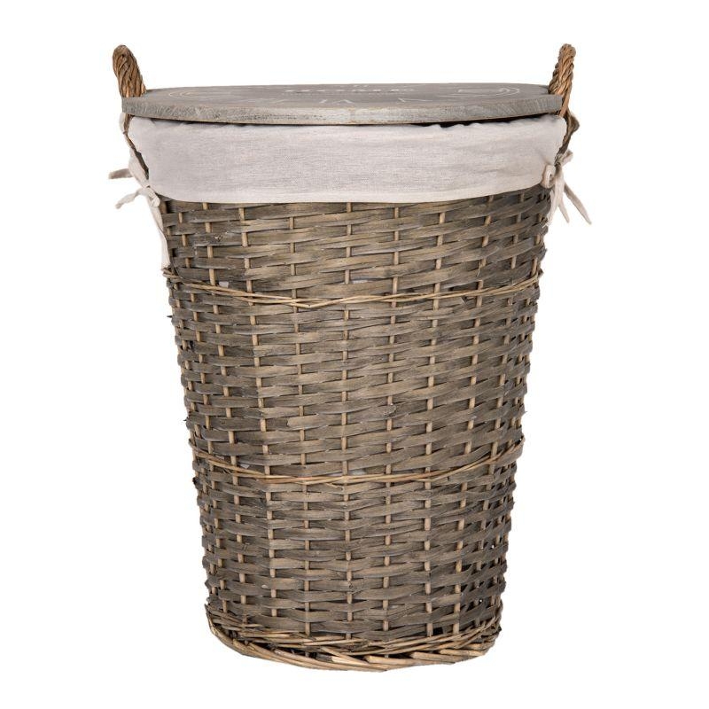 Prútený kôš s látkovým poťahom 47x45x61cm