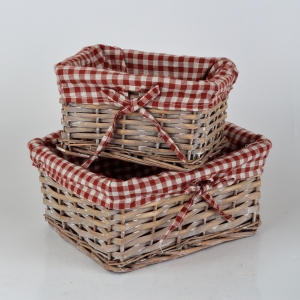 Prútený kôšik červený 20x15x11cm