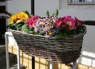 Prútený kvetináč na balkón 44cm