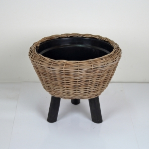 Prútený kvetináč na nožičkách 47cm