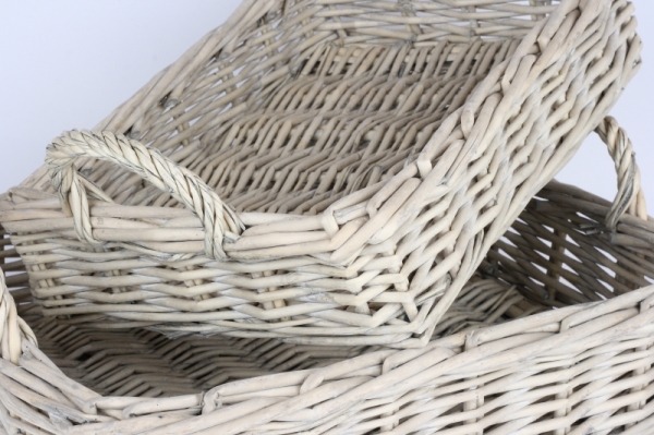 Prútený podnos sada 2ks 41x30 / 35x26cm