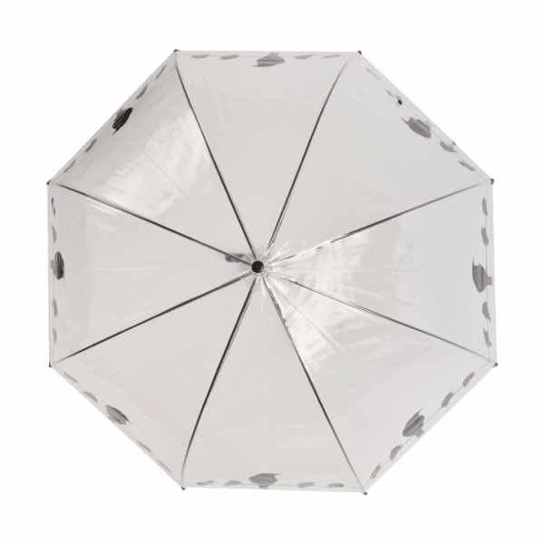 Priehľadný dáždnik s vtáčikmi 83x83x81,5cm