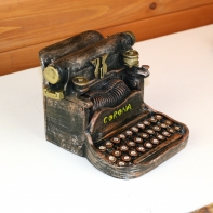 Písací stroj retro - pokladnička 16x17 cm