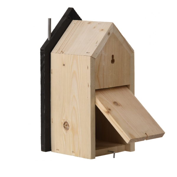 Vtáčia búdka čierny domček 12,6x9,5x21,7cm