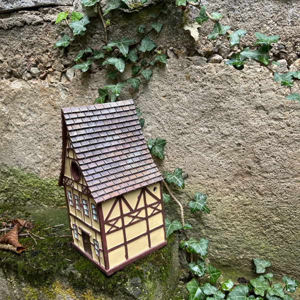 Vtáčia búdka FRAMING HOUSE žltá 25cm