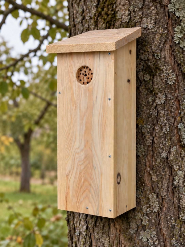 Vtáčia búdka pre žltú zelenú - veľká drevená