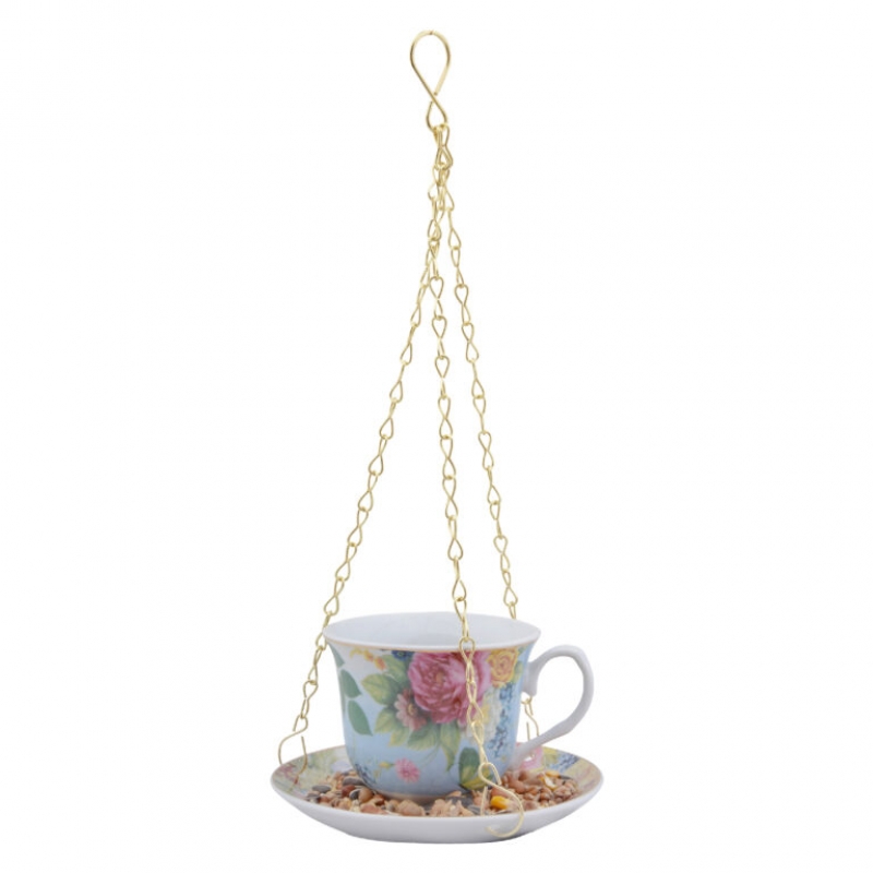 Vtáčie krmítko do záhrady hrnček modrý