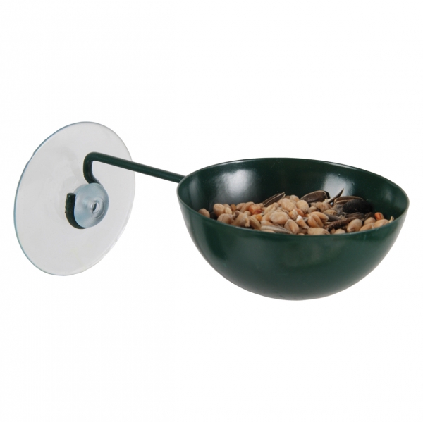 Vtáčie kŕmidlo na okno 12,5 x x7,5 x 5 zelené