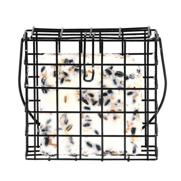 Vtáčie krmítko pre vonkajšie vtáctvo na loj čierne