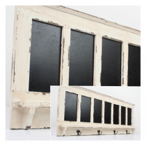 Rám s tabulkami na psaní a háčky 94,5x35,5cm