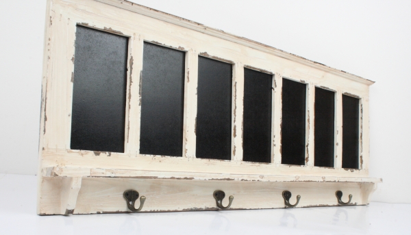 Rám s tabuľkami na písanie a háčiky 94,5x35,5cm