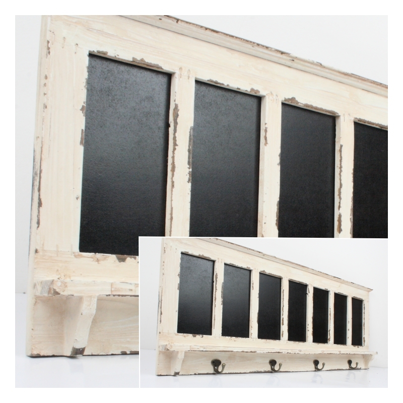 Rám s tabuľkami na písanie a háčiky 94,5x35,5cm