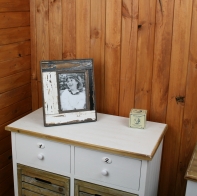 Rámček na fotografiu hnedo-biely