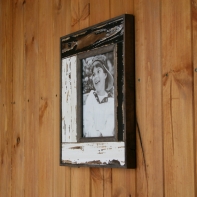 Rámček na fotografiu hnedo-biely