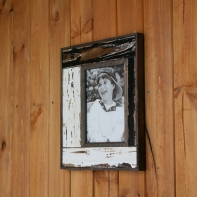 Rámček na fotografiu hnedo-biely