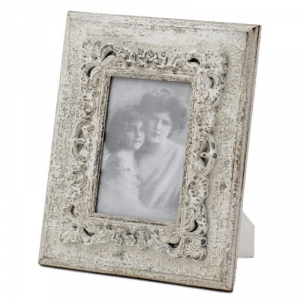 Rámček na obrázky s bielou patinou