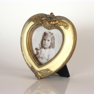 Rámček zlaté srdce 10cm