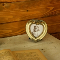 Rámček zlaté srdce 10cm