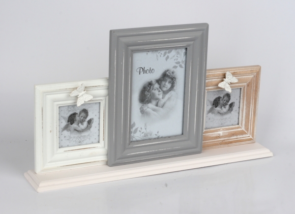 Rámčeky na 3 fotky s motýľom 40cm