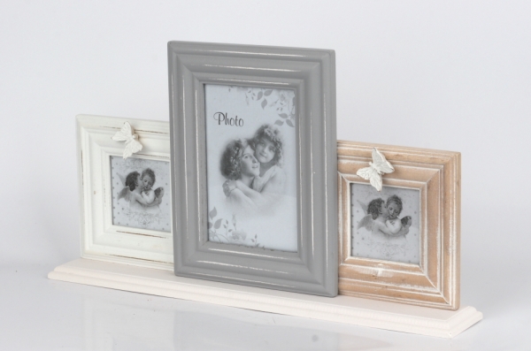 Rámčeky na 3 fotky s motýľom 40cm