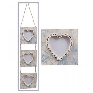 Rámčeky na fotky na stenu 3 srdcia