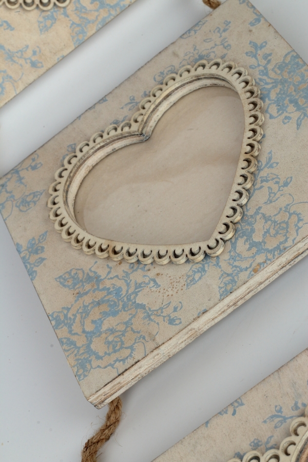 Rámčeky na fotky na stenu 3 srdcia