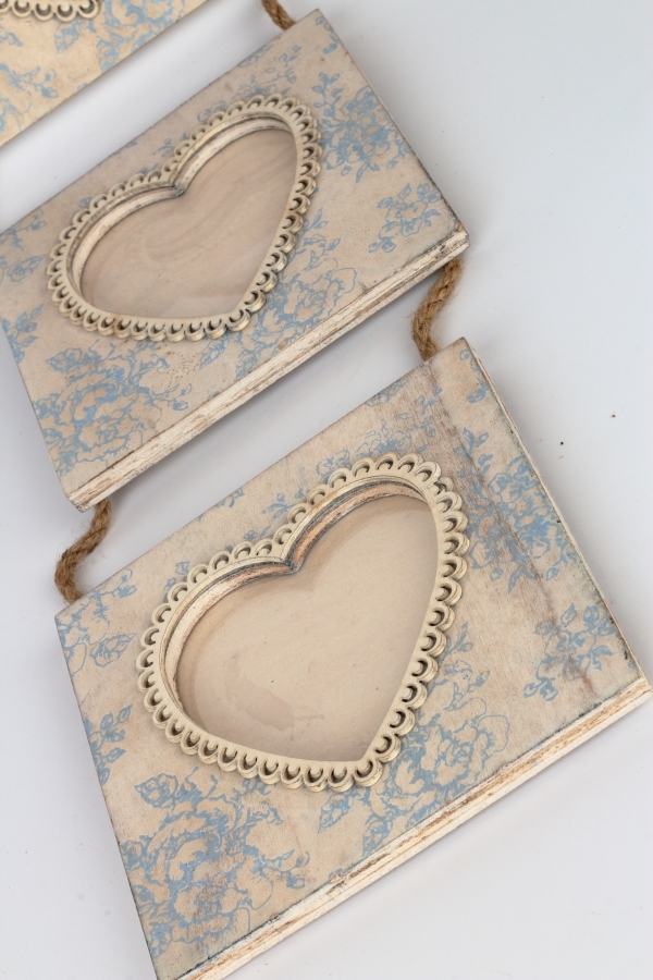 Rámčeky na fotky na stenu 3 srdcia