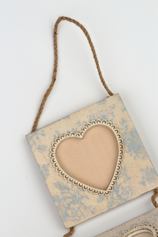 Rámčeky na fotky na stenu 3 srdcia