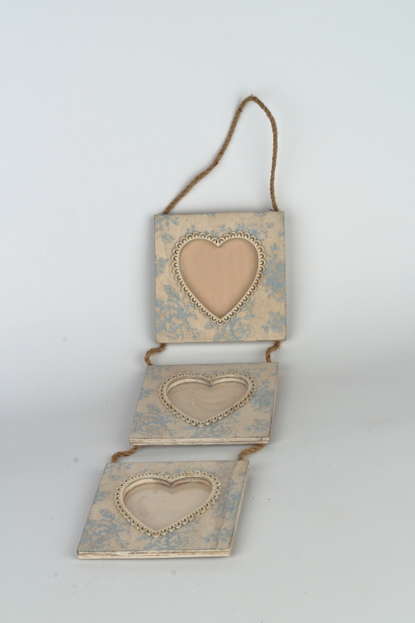 Rámčeky na fotky na stenu 3 srdcia