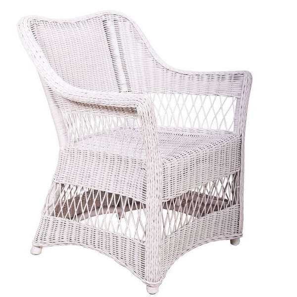 Ratanové kreslo biele 68x68x86cm
