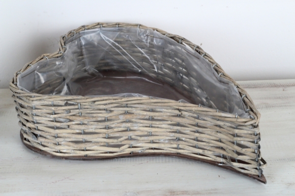 Ratanové kvetináče v tvare sŕdc 2kusy 40 / 30cm