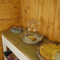 Ratanový podnos so skleneným poklopom - veľký