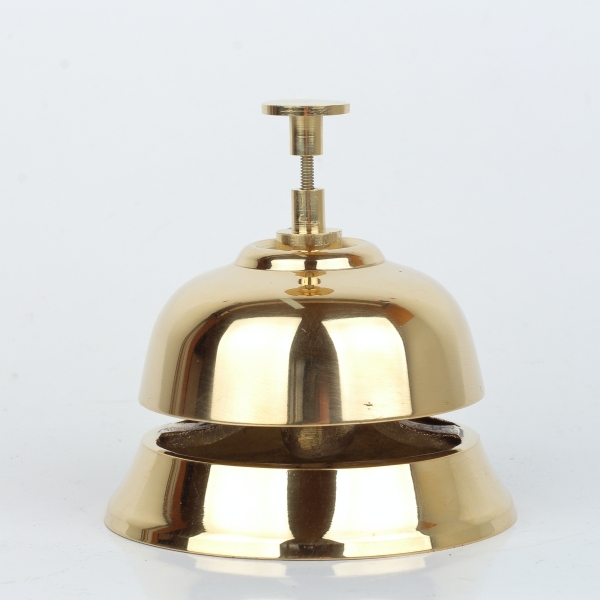 Recepčný zvonček 9 x 7 x 9 cm mosadzný