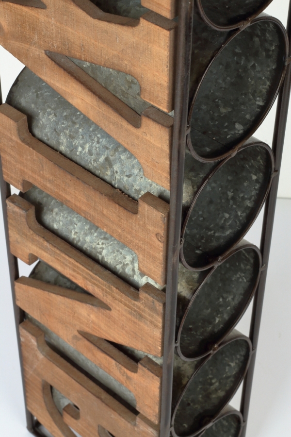 Regál na víno (6 fliaš) WINE 90x18x12cm